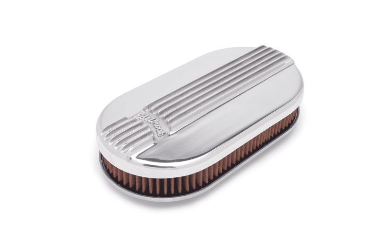 Luftfilter Oval Alu poliert