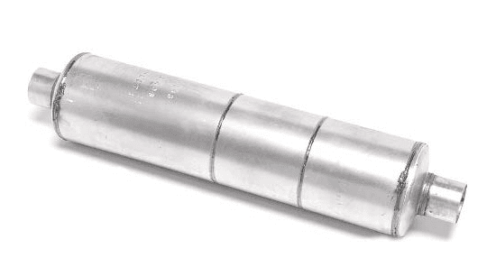Auspufftopf rund 63.50mm Anschlüsse Auspufftopf rund 63.50mm Anschlüsse
