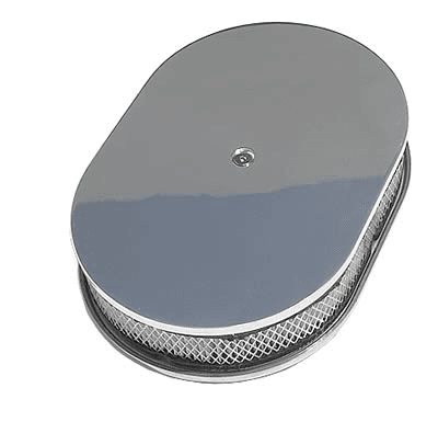 Luftfiltergehäuse oval Alu poliert