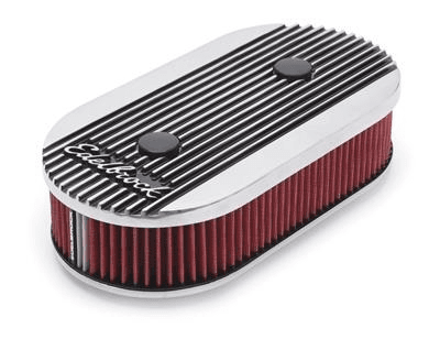 Luftfilter Oval Aluminium poliert