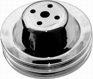Riemenscheibe Wasserpumpe Chrom 2-fach Small Block kurz