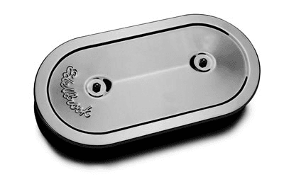Luftfiltergehäuse Chrom Oval