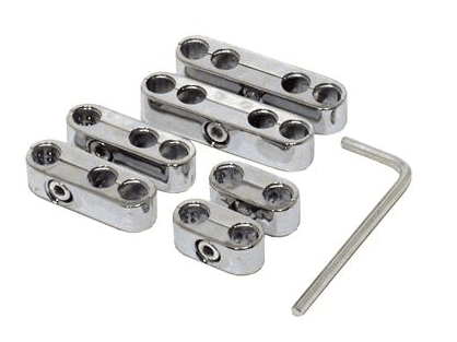 Zündkabelhalterset Chrom 6-teilig Zündkabelhalterset Chrom 6-teilig