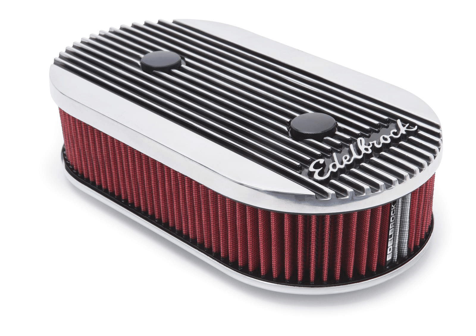 Luftfilter Oval Aluminium poliert