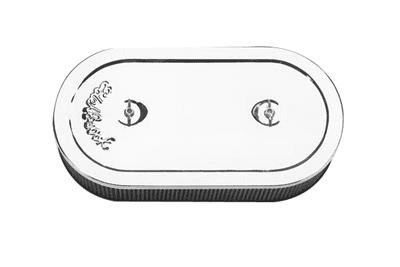 Luftfiltergehäuse Chrom oval